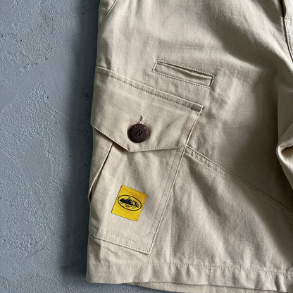 Corteiz Storm Cargo Shorts Beige