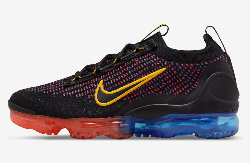 Nike Air VaporMax 2021 Flyknit Black Photo Blue Crimson Gold