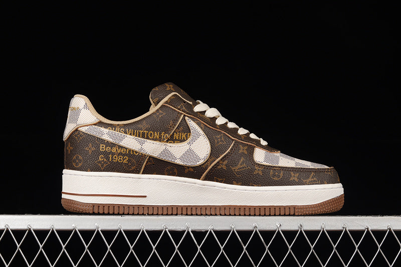 Nike Air Force 1 Low Louis Vuitton Monogram Brown Damier Azur