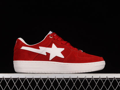 A Bathing Ape Bape Sta Low Red Suede