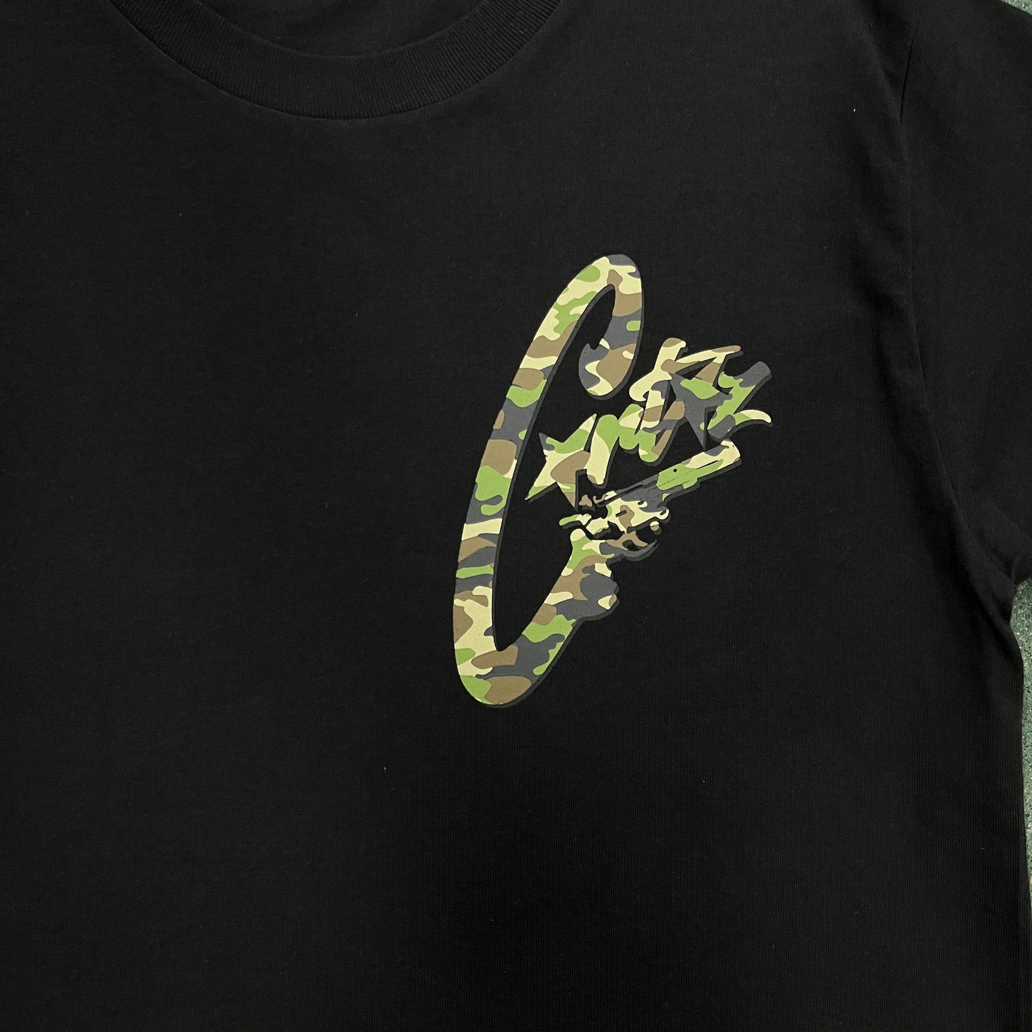 Corteiz Camo Gunslinger Tee Black Camo