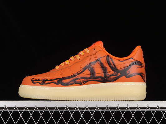 Nike Air Force 1 Low Orange Skeleton Halloween