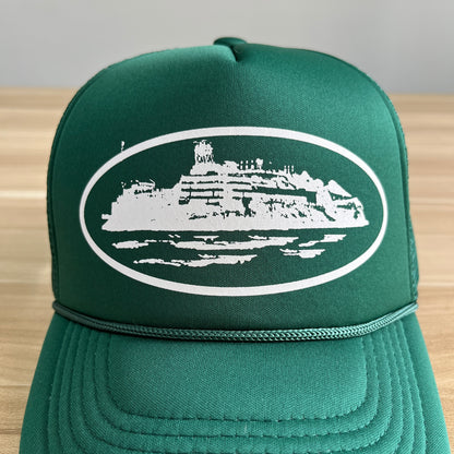 Corteiz Alcatraz Trucker Hat Green