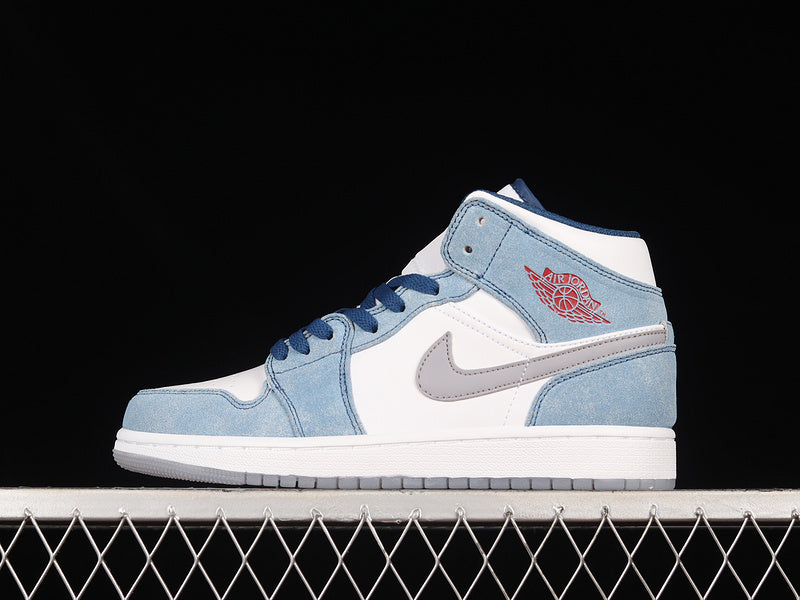 Jordan 1 Mid French Blue Light Steel