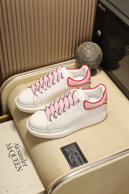 Alexander McQueen Oversized White Pink Carnelian Red