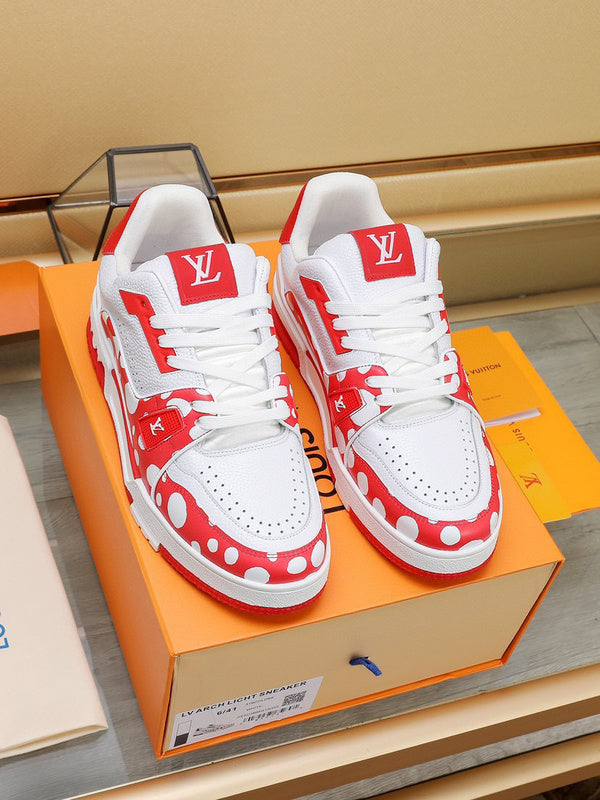 Louis Vuitton LV Trainer Yayoi Kusama White Red