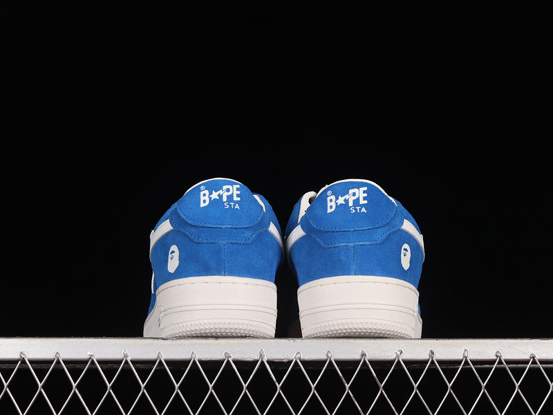 A Bathing Ape Bape Sta Low Blue Suede