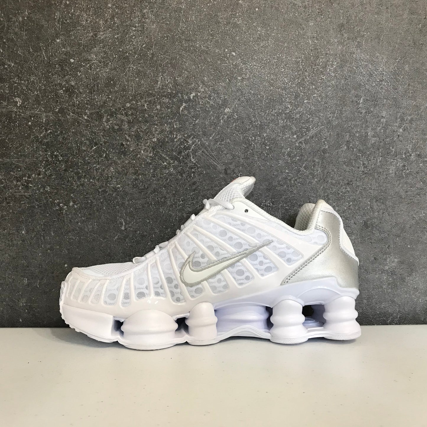 Nike Shox TL White Metallic Silver Max Orange