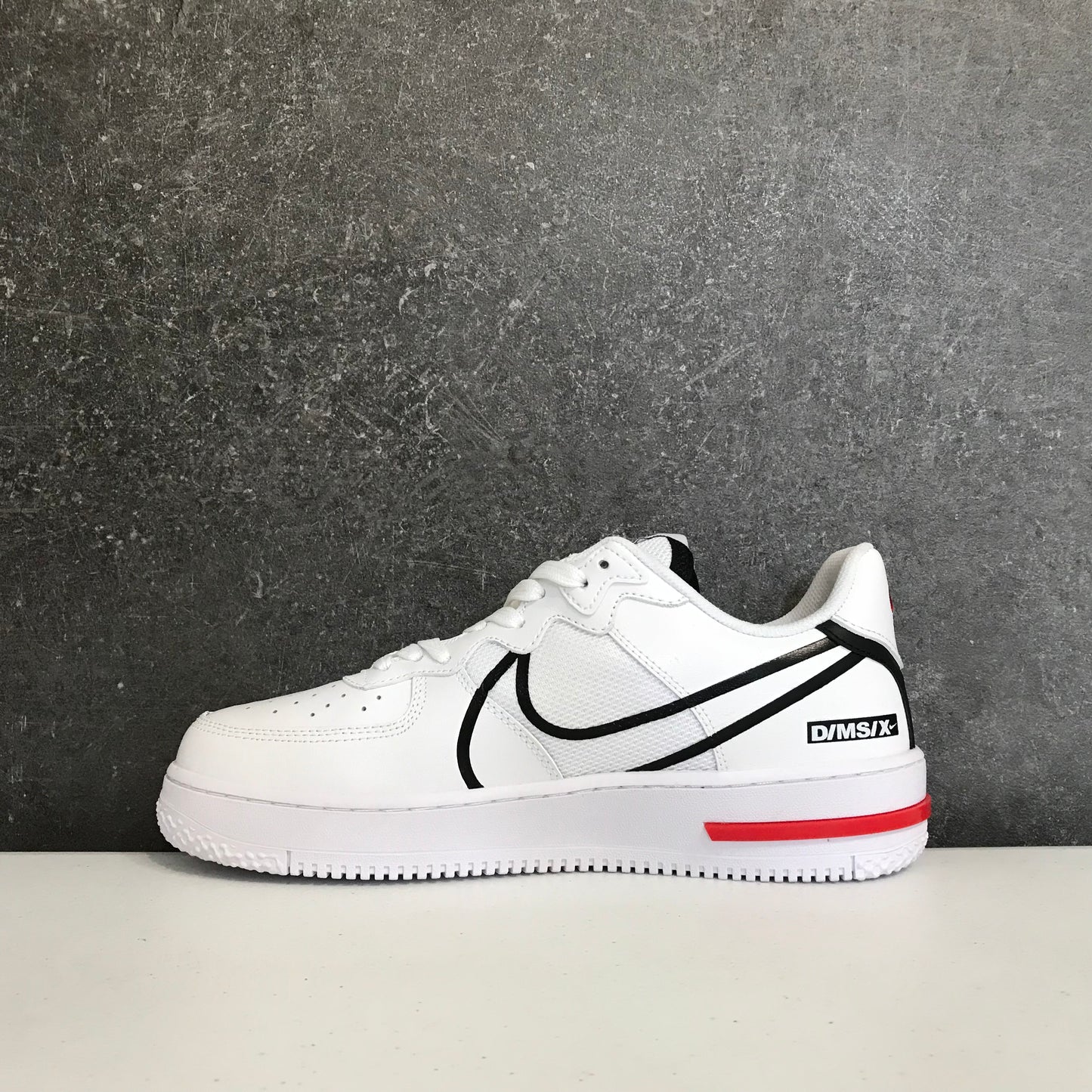 Nike Air Force 1 React White Black Red