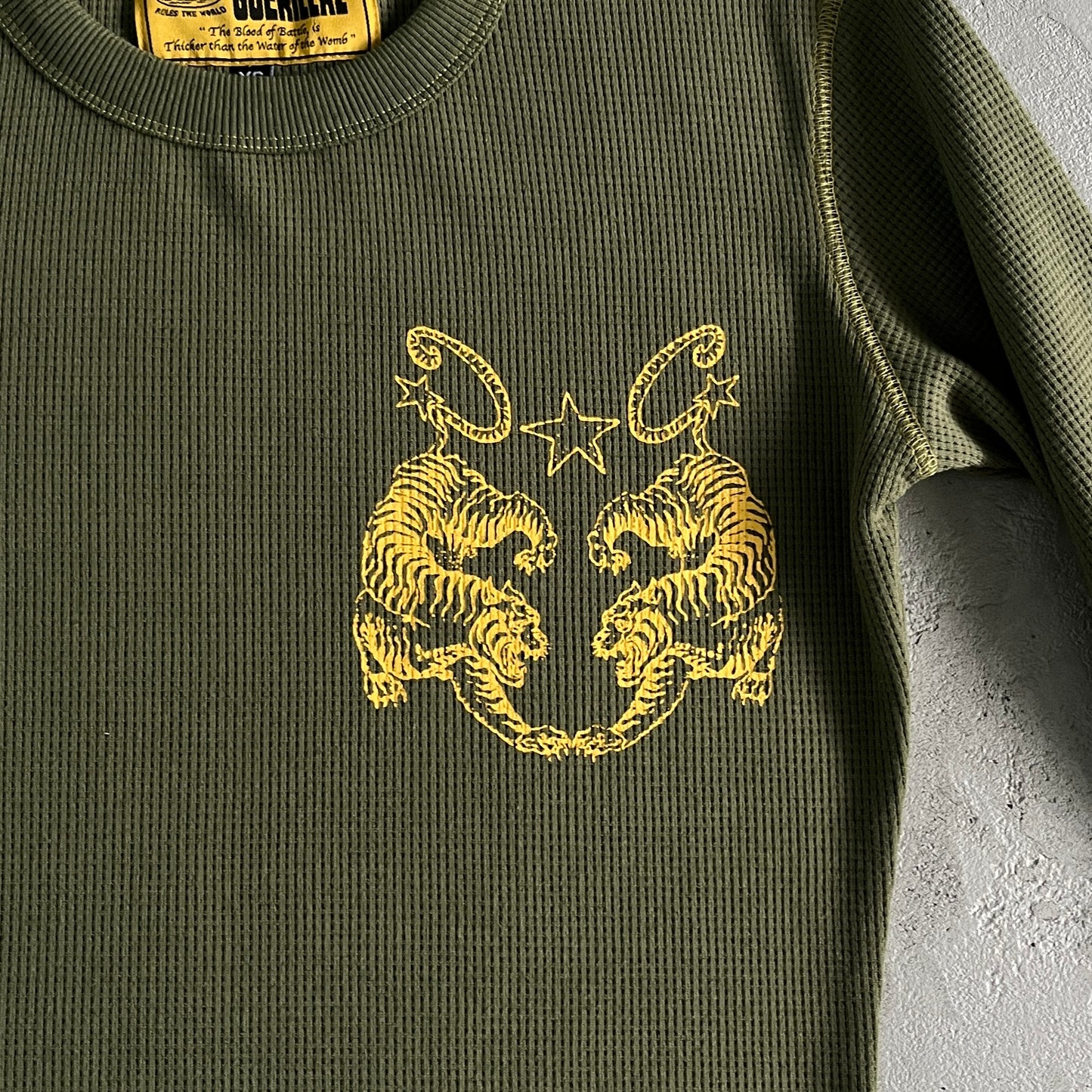 Corteiz Tiger Waffle Longsleeve Khaki Green