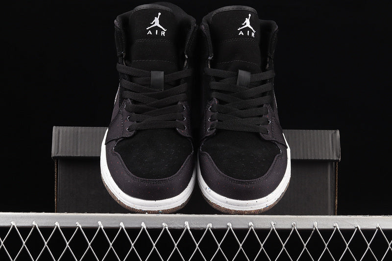 Jordan 1 Mid Crater Black