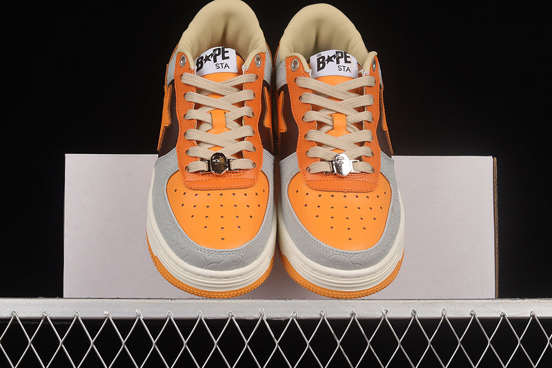 A Bathing Ape Bape Sta Low Grey Orange