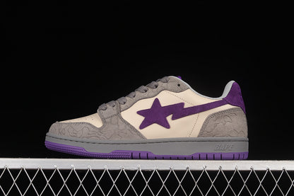 A Bathing Ape Court Sta Mist Grey Royal Purple