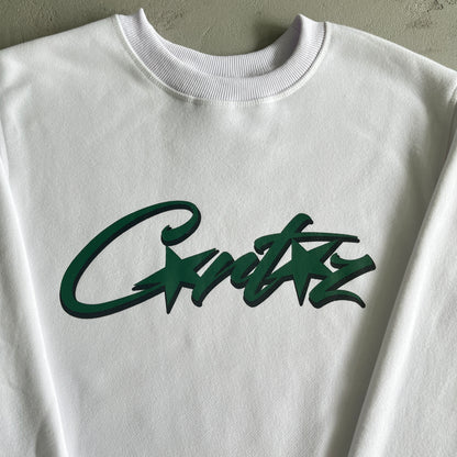 Corteiz Allstarz Sweatshirt White Green