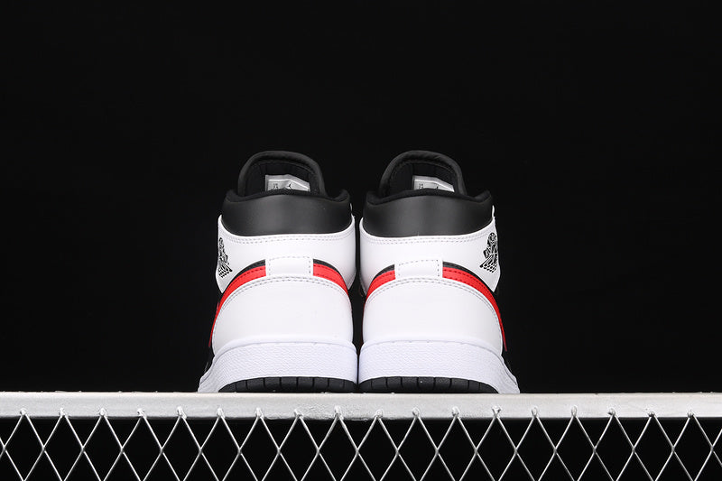 Jordan 1 Mid Black Chile Red White