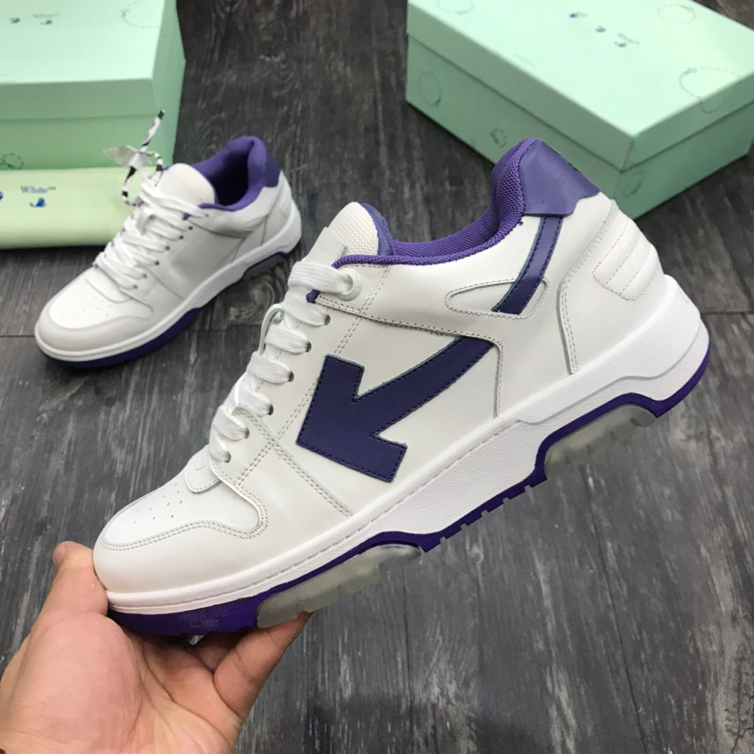 Off-White Out Of Office OOO Low Tops White Purple