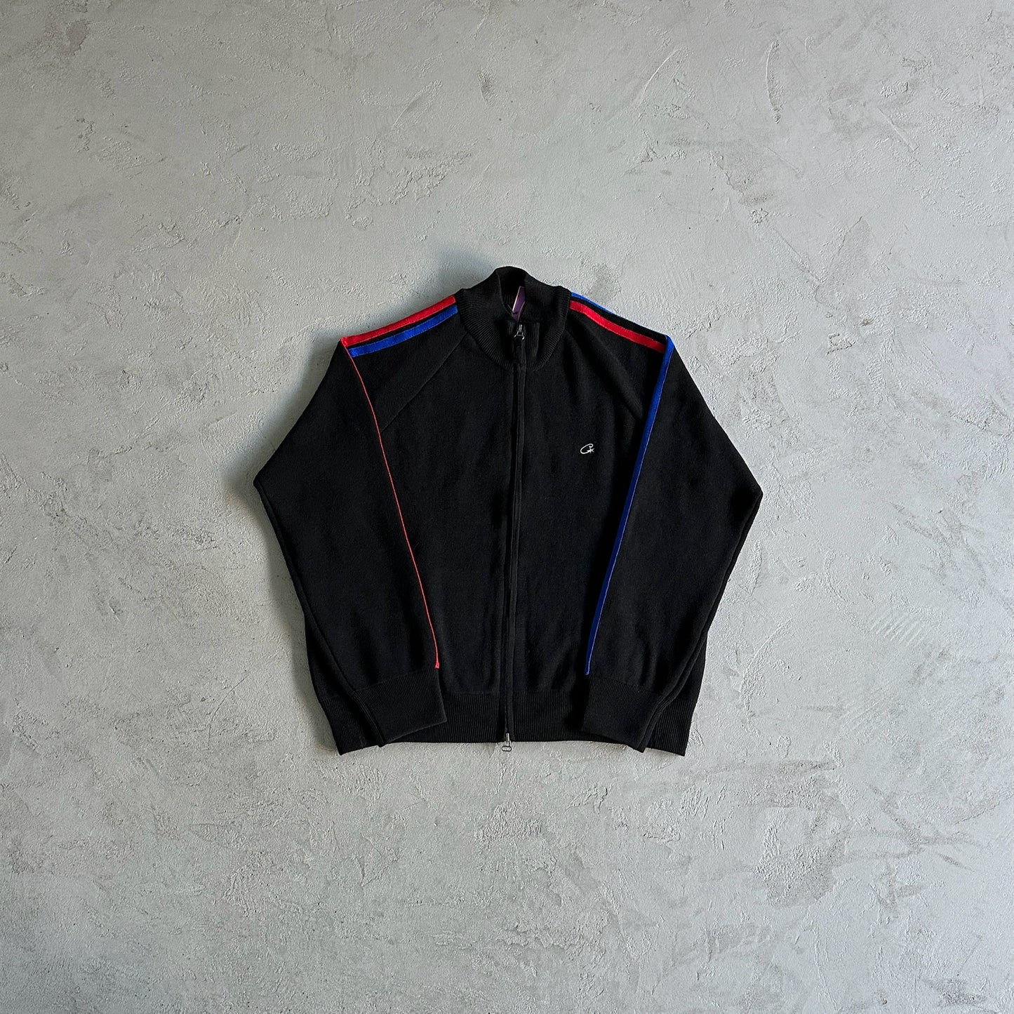 Corteiz VVS Knit-Zip Black Red Blue