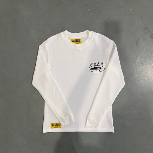 Corteiz 4Starz Alcatraz Waffle Longsleeve White