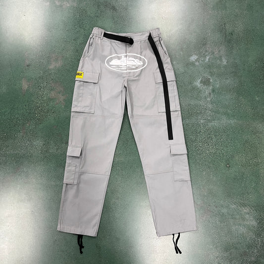 Corteiz Guerillaz Cargo Pants Stone Grey