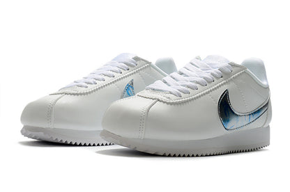 Nike Cortez Basic Leather Obsidian White Metallic Silver