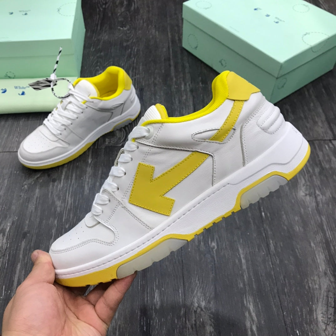 Off-White Out Of Office OOO Low Tops White Yellow