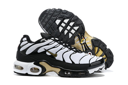 Nike Air Max Plus White Black Metallic Gold