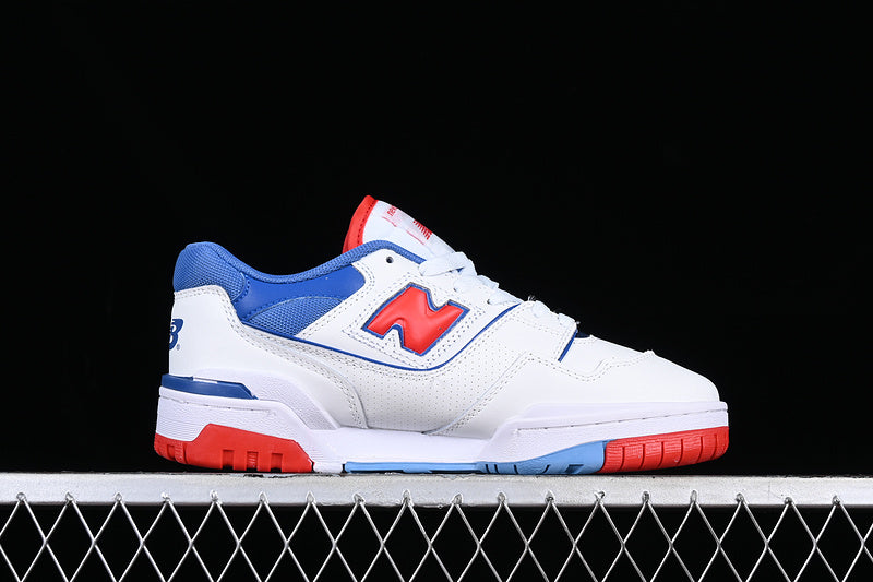 New Balance 550 White True Red Atlantic Blue