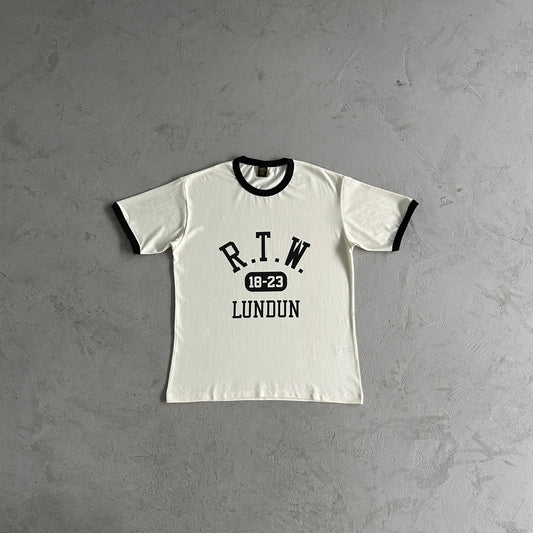 Corteiz College Ringer Tee Off White