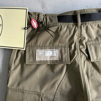 Corteiz Guerillaz Cargo Pants Tonal Khaki