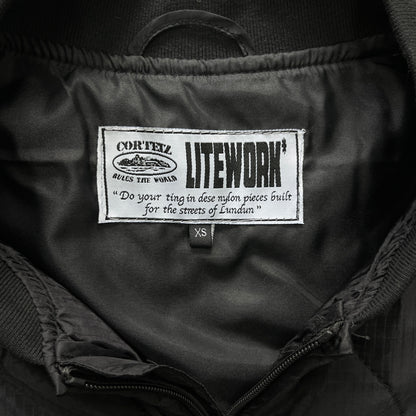 Corteiz Litework Quilted Vest Black