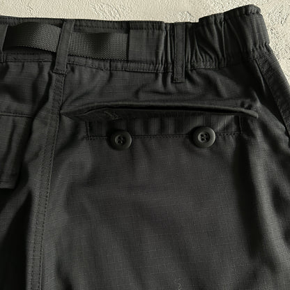 Corteiz Alcatraz Cargo Shorts Triple Black