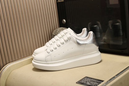 Alexander McQueen Oversized White Silver Croco