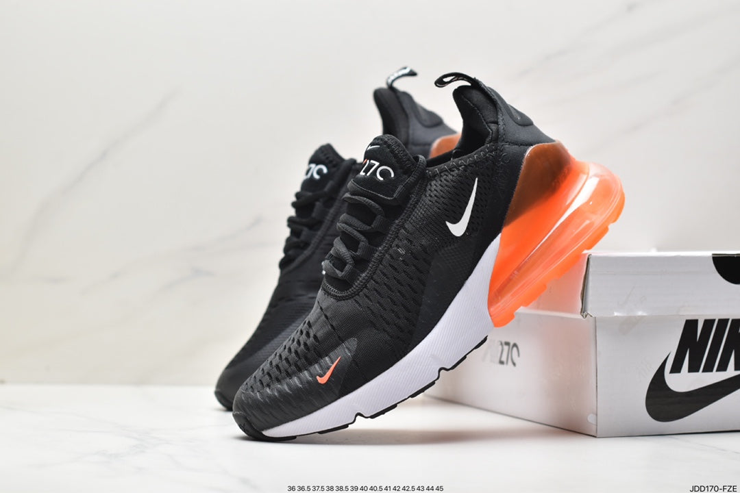 Nike Air Max 270 Black White Total Orange