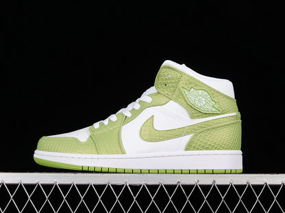 Jordan 1 Mid Green Python