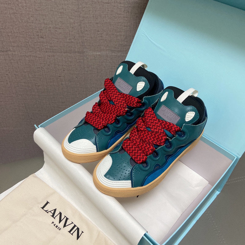 Lanvin Leather Curb Blue Grey