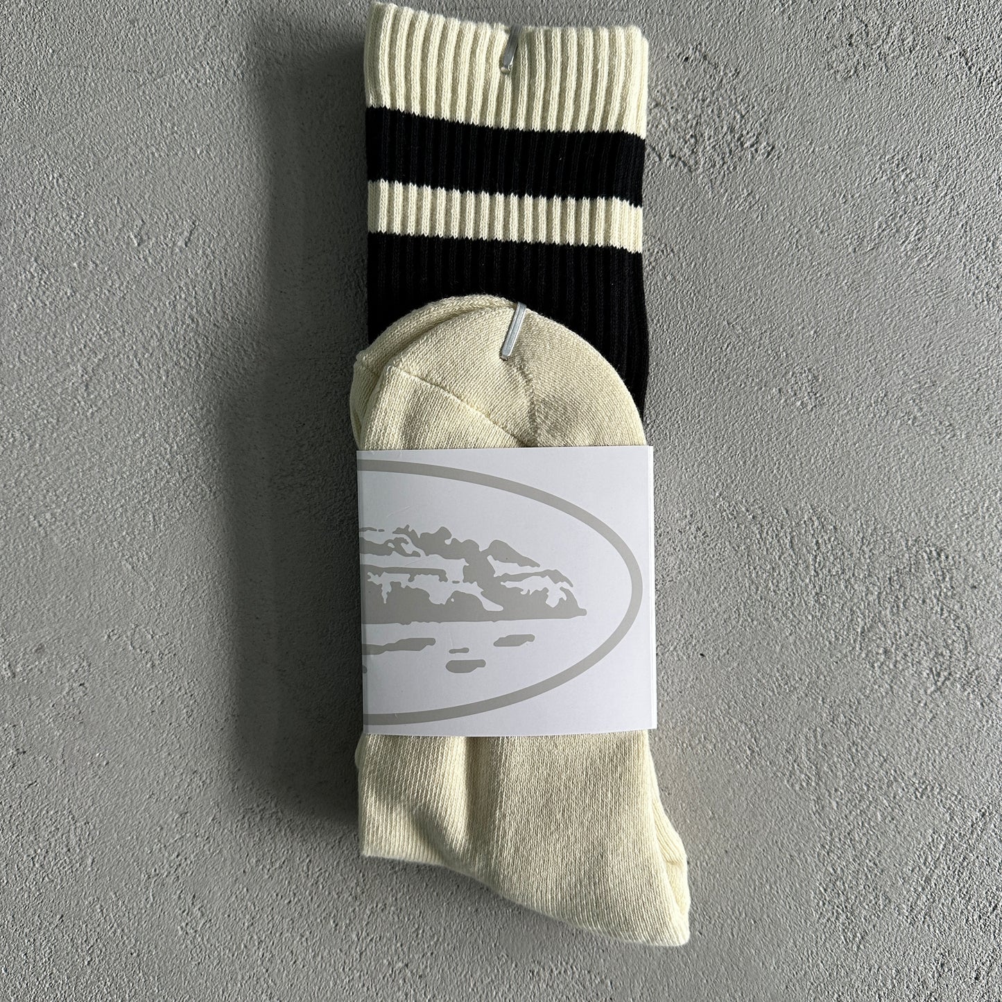 Corteiz Allstarz Socks Beige Black