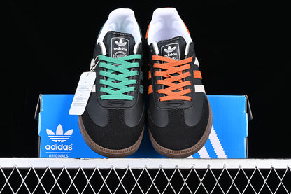 Adidas Samba Core Black Orange Green