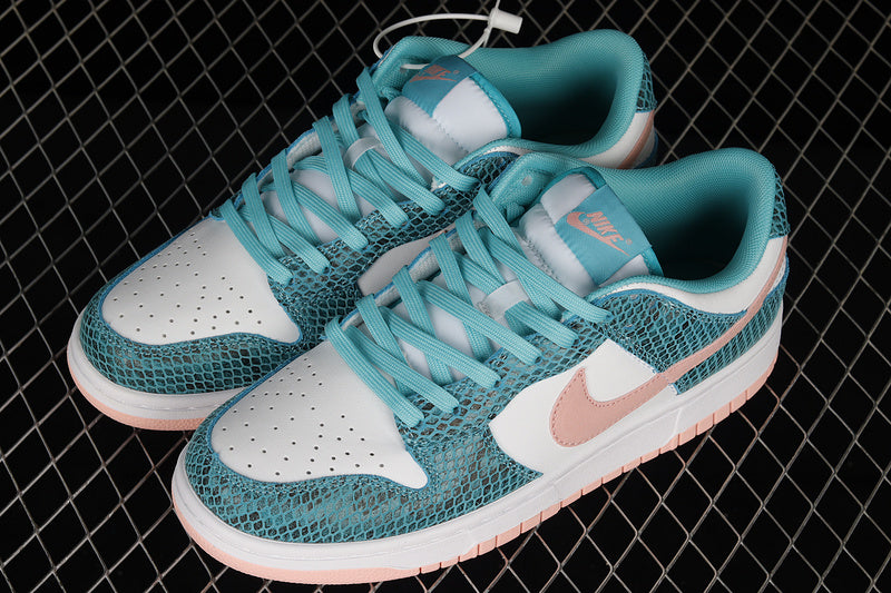 Nike Dunk Low Snakeskin Washed Teal Bleached Coral