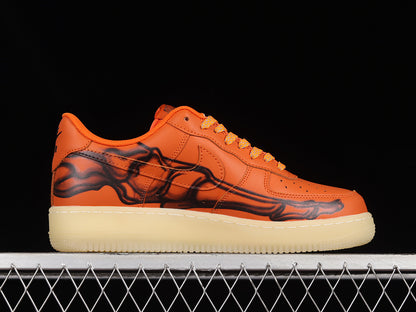 Nike Air Force 1 Low Orange Skeleton Halloween