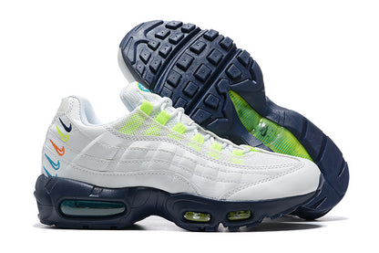 Nike Air Max 95 White Volt Football Grey 3D Multi Swoosh