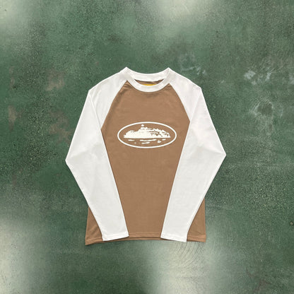 Corteiz Mens Raglan Longsleeve Brown