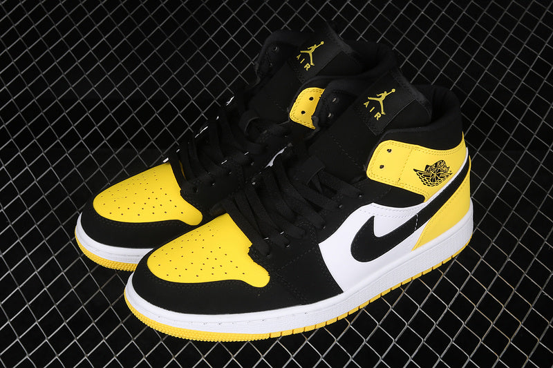 Jordan 1 Mid Yellow Toe Black