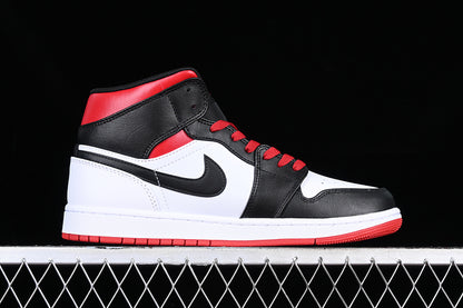 Jordan 1 Mid Gym Red Black Toe