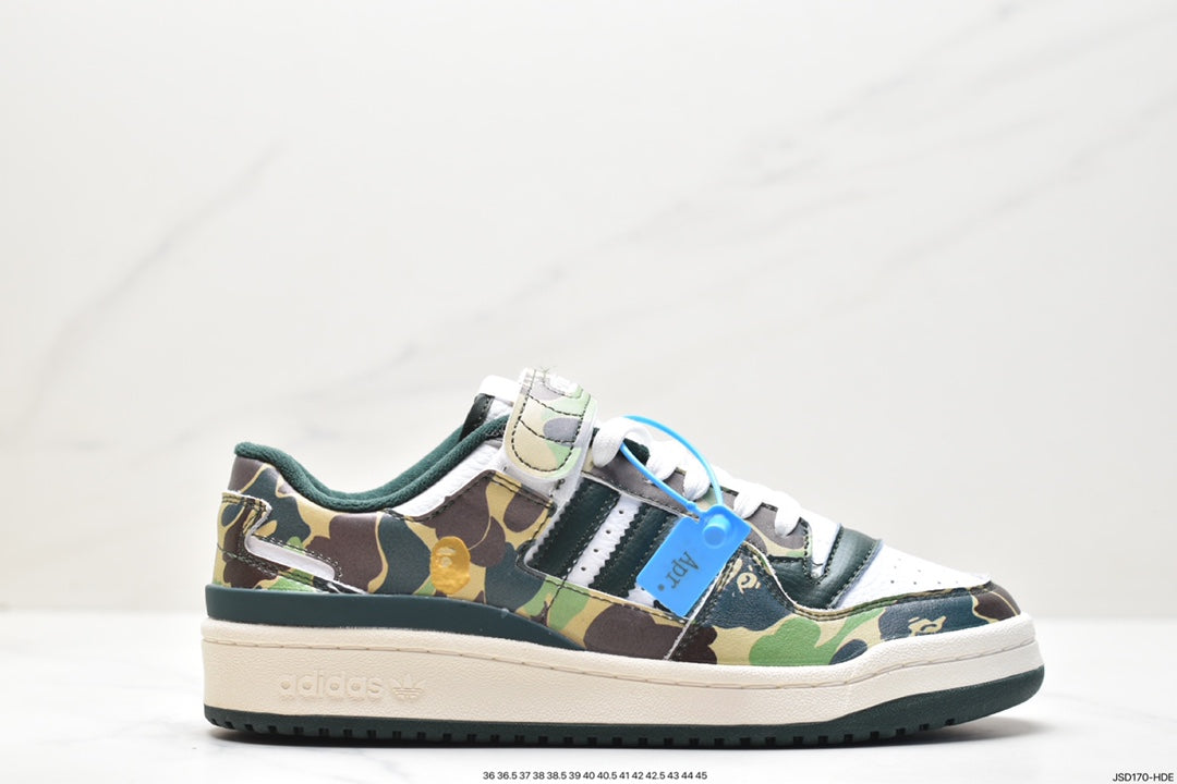 Adidas Forum 84 Low Bape 30th Anniversary Green Camo