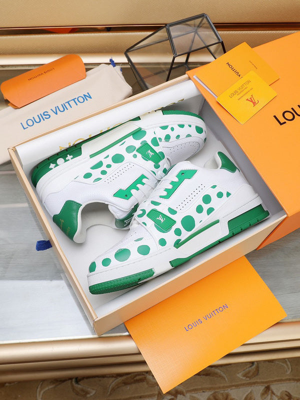 Louis Vuitton LV Trainer Yayoi Kusama White Green