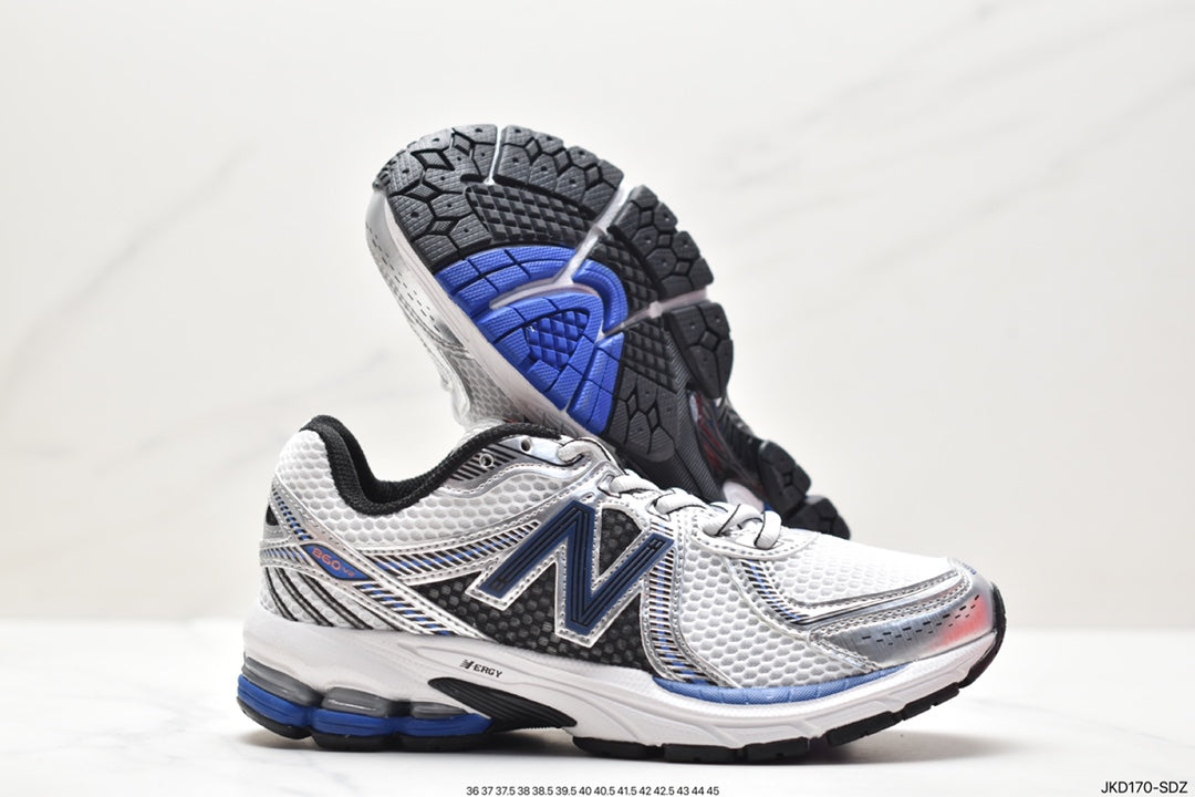 New Balance 860v2 White Team Royal Silver