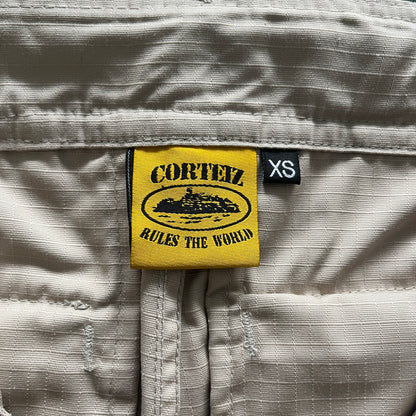 Corteiz Alcatraz Cargo Shorts Beige