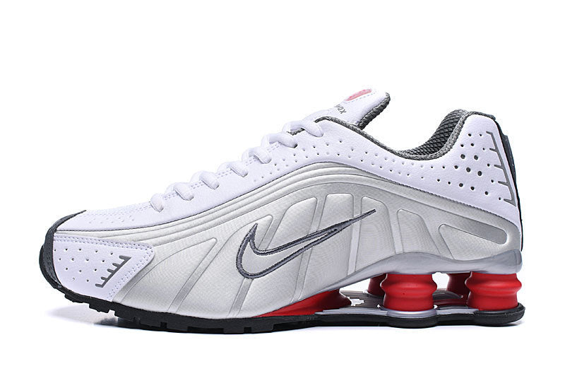 Nike Shox R4 Metallic Silver Cornet Red