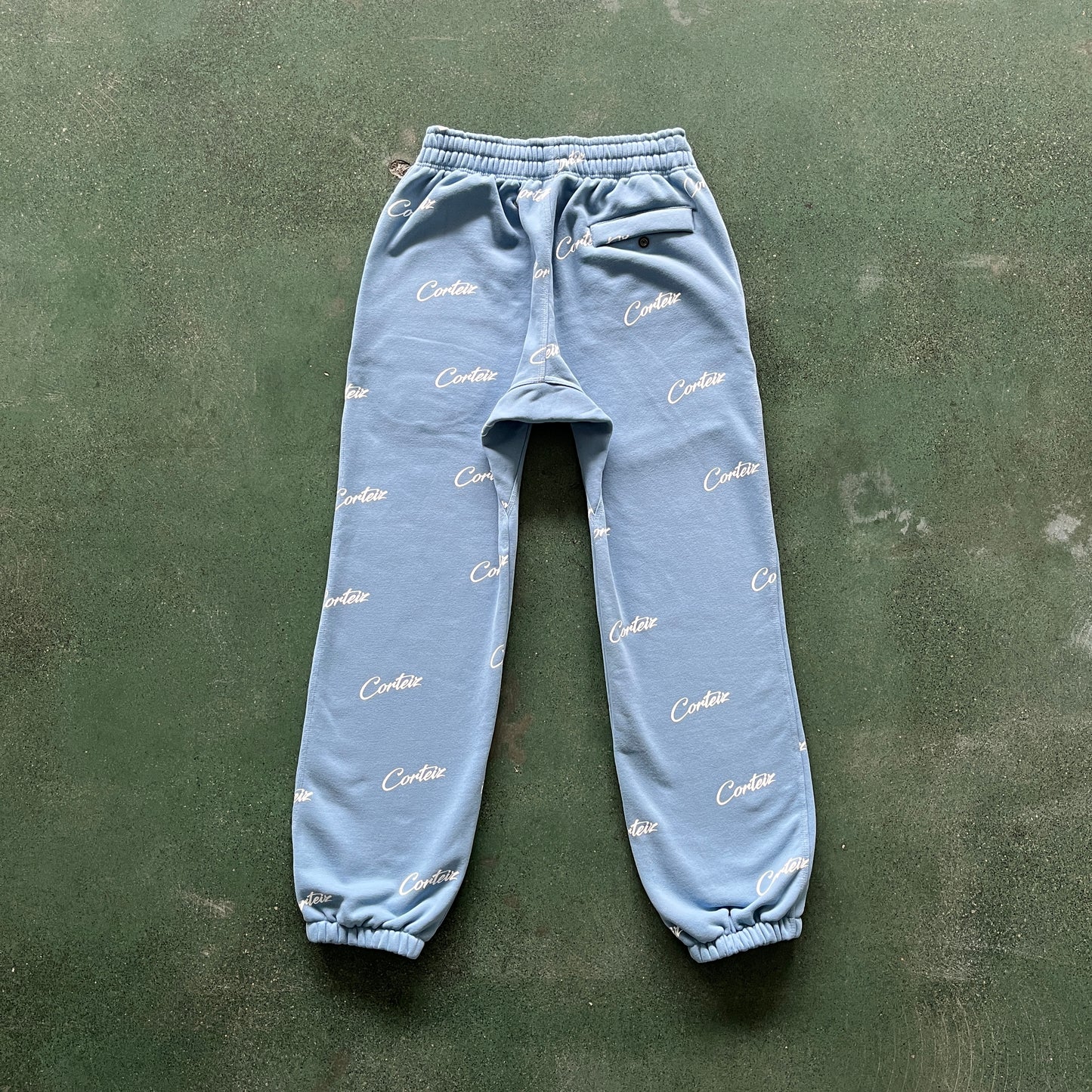 Corteiz All Over Print Joggers Baby Blue