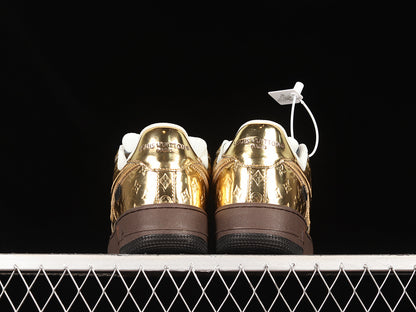 Nike Air Force 1 Low Louis Vuitton By Virgil Abloh Metallic Gold